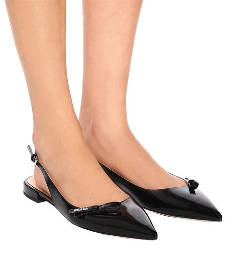 prada leather slingback ballet flats|Prada velvet ballerina.